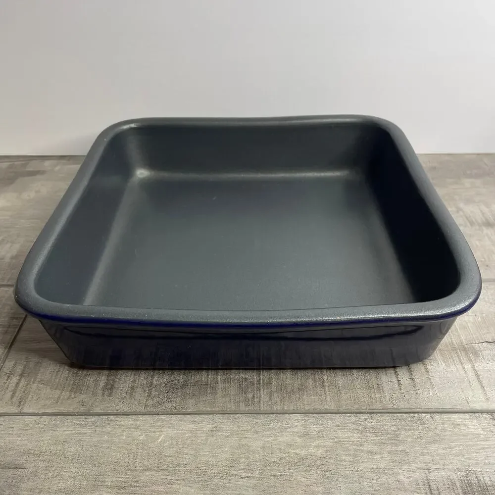 NOEMI Ceramiche Italy Cobalt Blue Square Ceramic Baking Dish